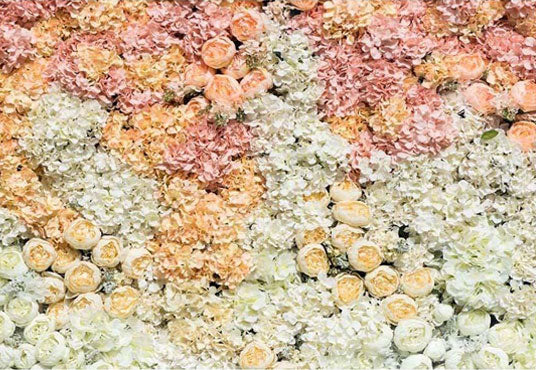 Toile de fond de mariage Saint-Valentin fête des mères fleur mur photographie