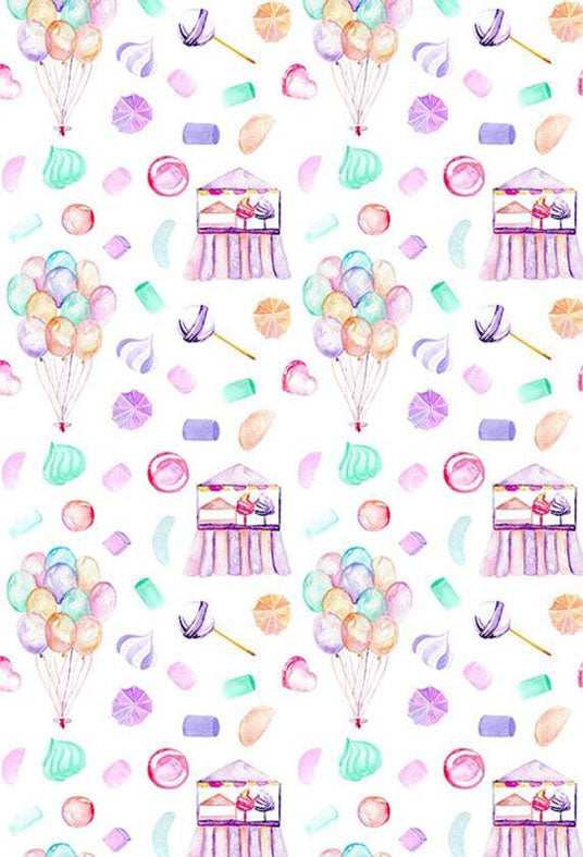 Toile de fond d'étape et répéter de ballons à air colorés pour la photographie