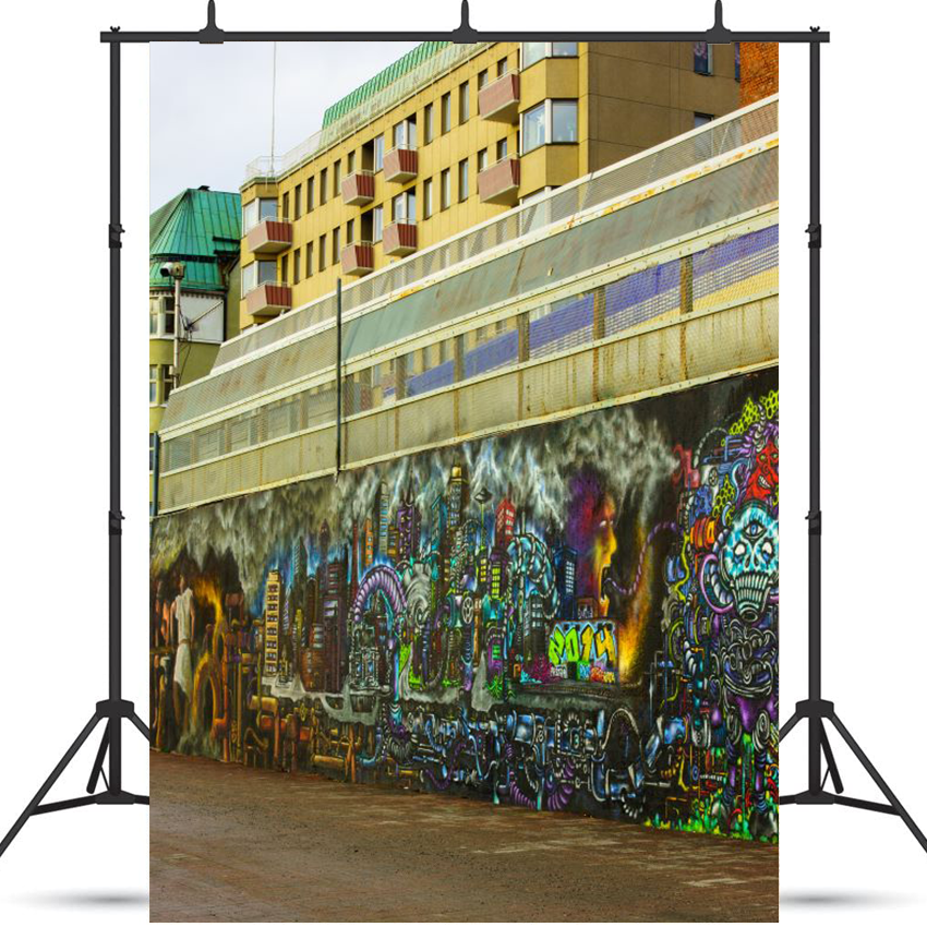 Toile de fond de tuyaux abandonnés dans la ville polluée pour la photographie SBH0187