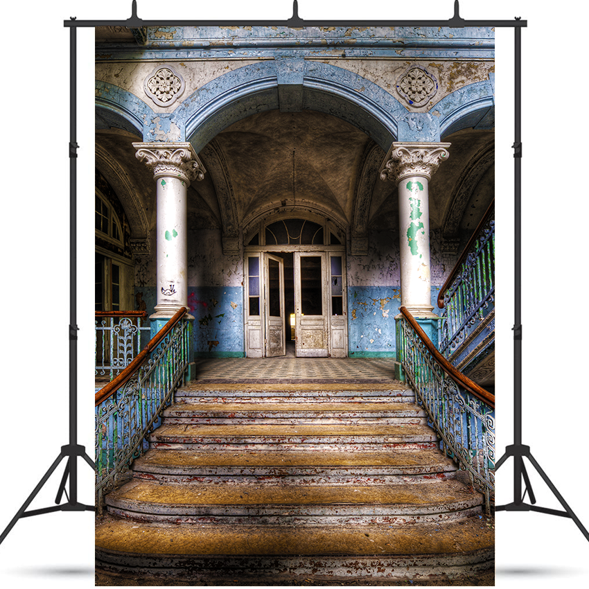 Toile de fond du complexe de l'ancien hôpital abandonné pour la photographie SBH0230