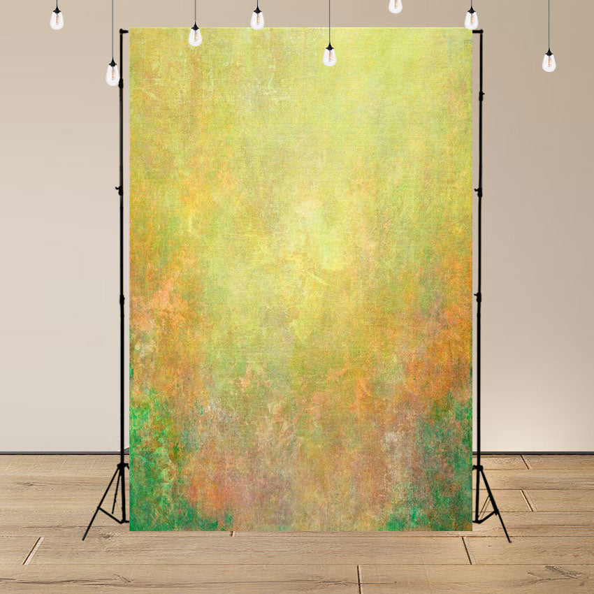 Toile de fond de photo abstraite jaune orange vert de portrait