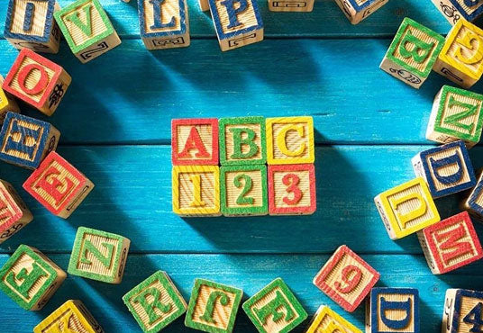 Toile de fond retour à l'école thème ABC 123 pour la photographie