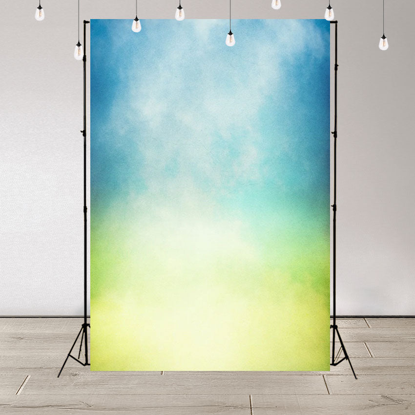 Toile de fond décors abstraite lumineux bleu et menthe pour la photographie