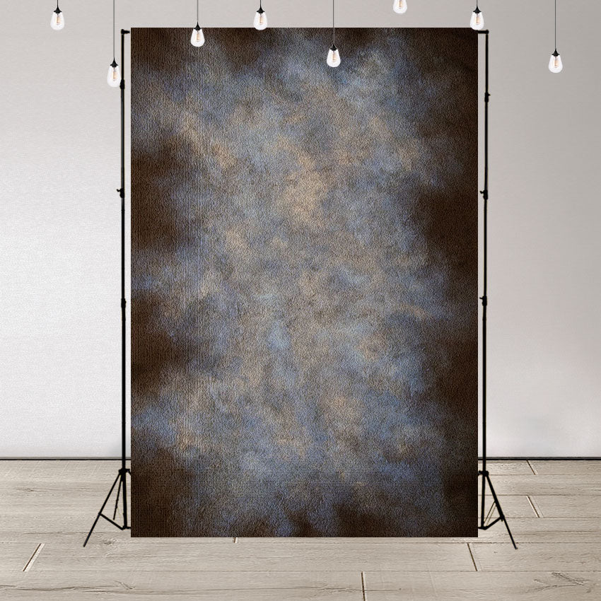 Toile de fond de photographie abstraite marbrée marron et bleu pour le studio