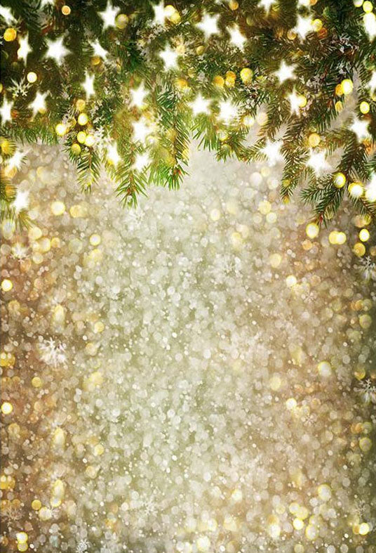Toile de fond des feuilles vertes bokeh avec des petites étoiles de la photographie