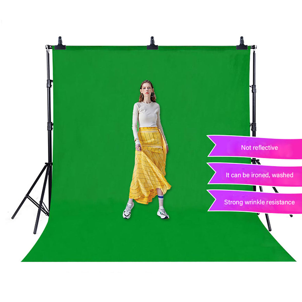 Toile de fond d'écran vert solide tissu studio photographie vidéographie SBH0148