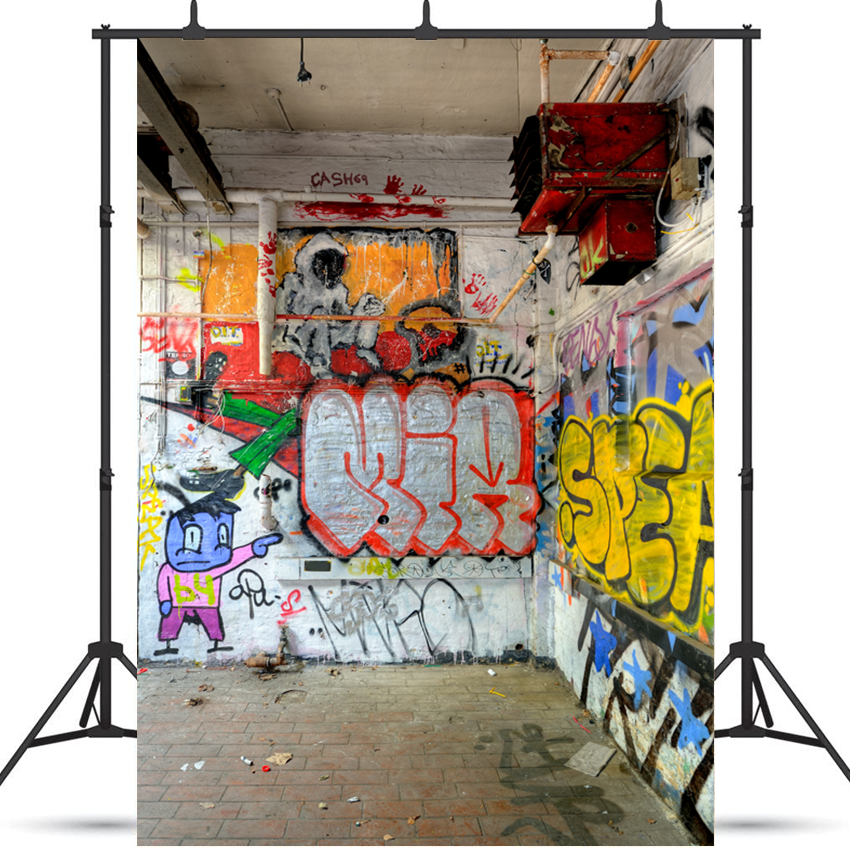 Toile de fond de mur graffiti de chambre grunge style pour la photographie SBH0207