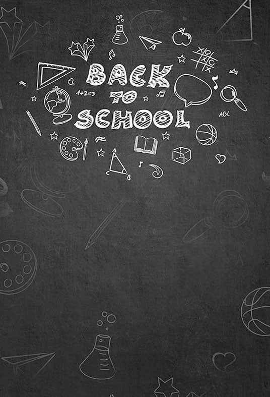 Toile de fond de retour à l'école imprimé sur fond de tableau étudiants de photographie