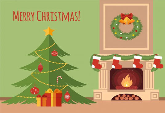 Toile de fond décors de photographie de dessin animé joyeux Noël