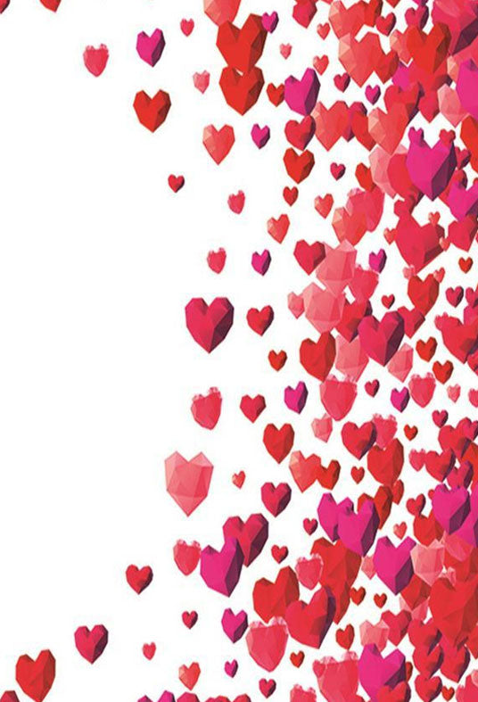 Toile de fond de coeurs d'amour rouge pour la photographie de la fête des mères