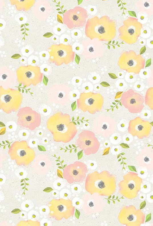 Toile de fond de photographie aquarelle fleurs jaunes