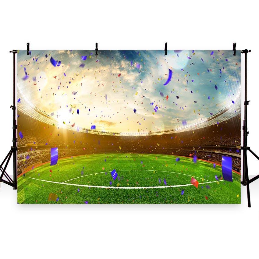 Toile de fond de stade fond de photographie de terrain de football