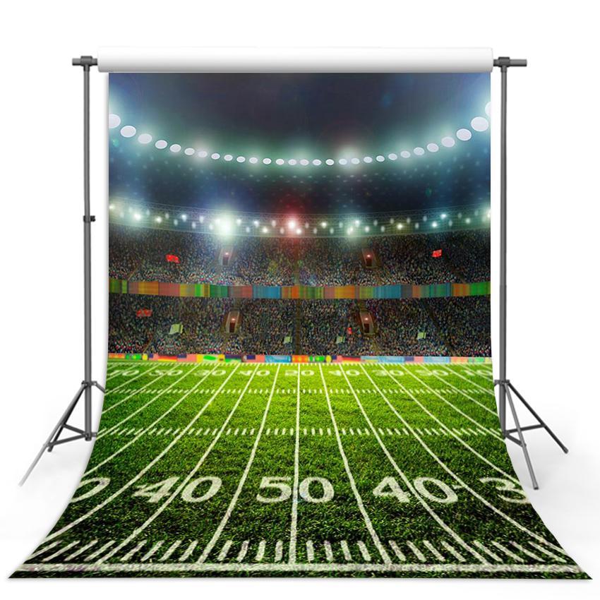 Toile de fond d'herbe verte fond de nuit de terrain de sport pour la photographie