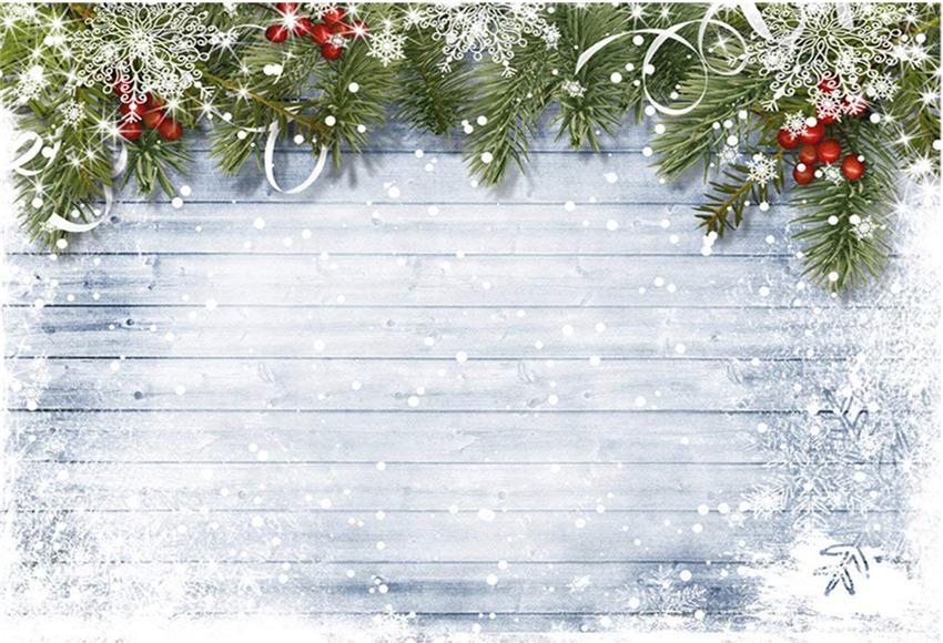 Toile de fond de photographie de Noël de flocon de neige blanc de mur en bois