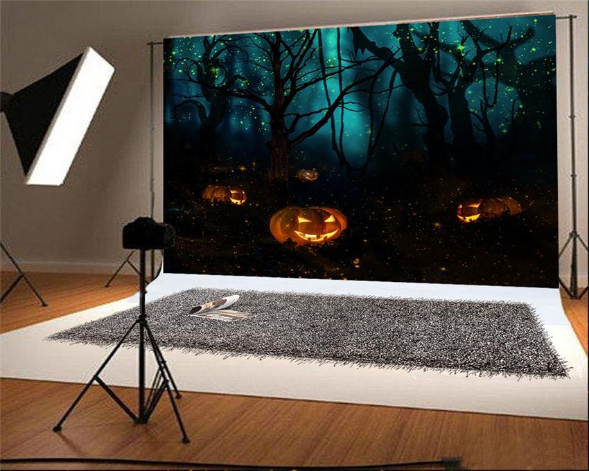 Toile de fond de photographie d'Halloween fond de forêt de luciole