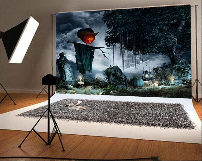 Toile de fond effrayante d'Halloween pour la photographie nuages sombres