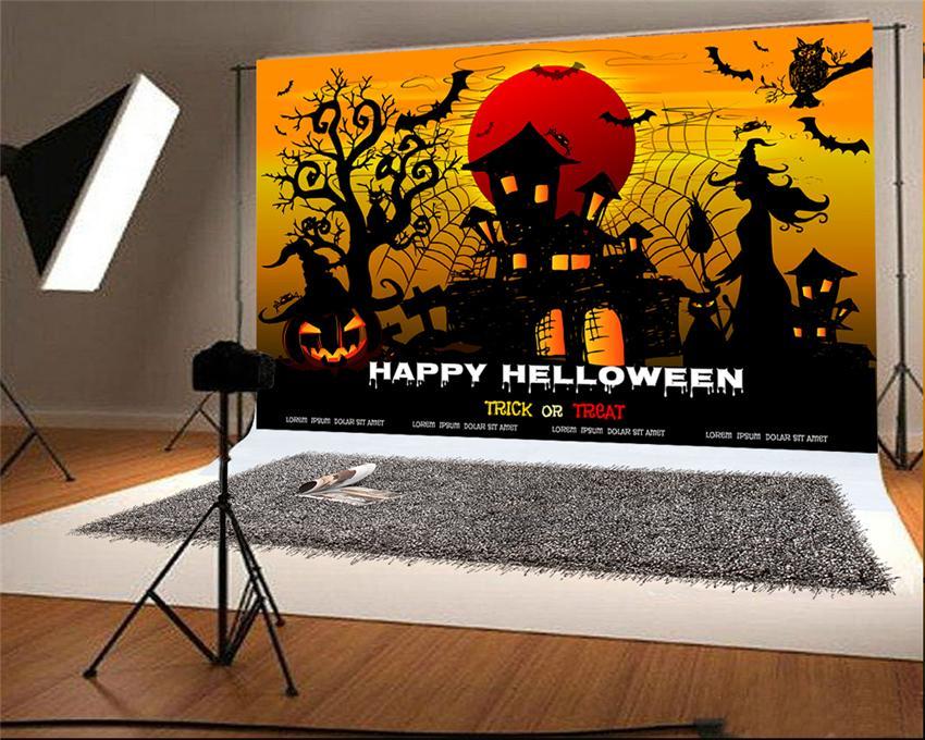Toile de fond d'Halloween toile d'araignée Trick or Treat