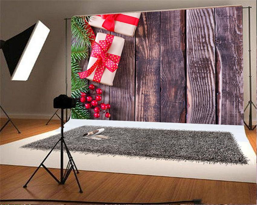 Toile de fond de Noël de mur de grain brun