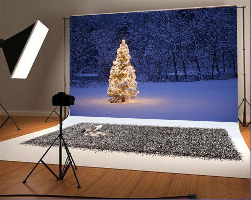 Toile de fond de photomaton de neige d'hiver
