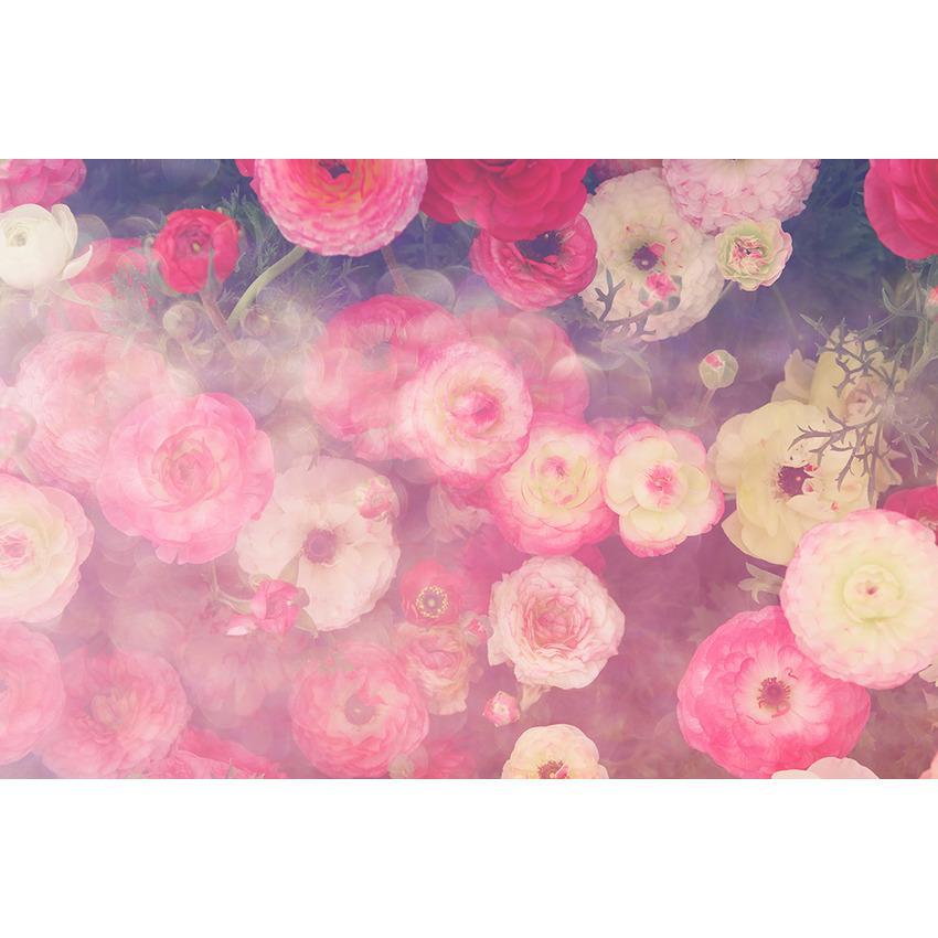 Toile de fond de pays de rêve de fleurs imprimées pour la photographie