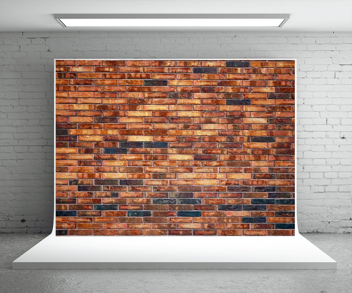 Toile de fond photo mur de briques marron foncé pour le studio