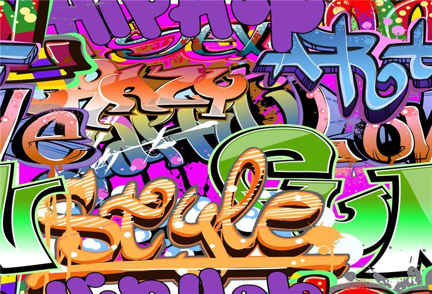 Toile de fond des années 70 et 80 Hip Hop graffiti dtyle alphabet photographie