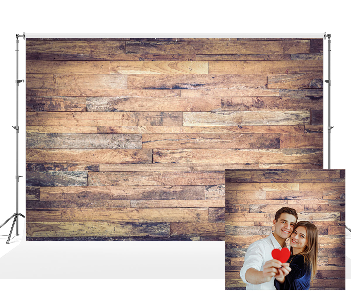 Toile de fond photo en bois brun grain de bois vintage