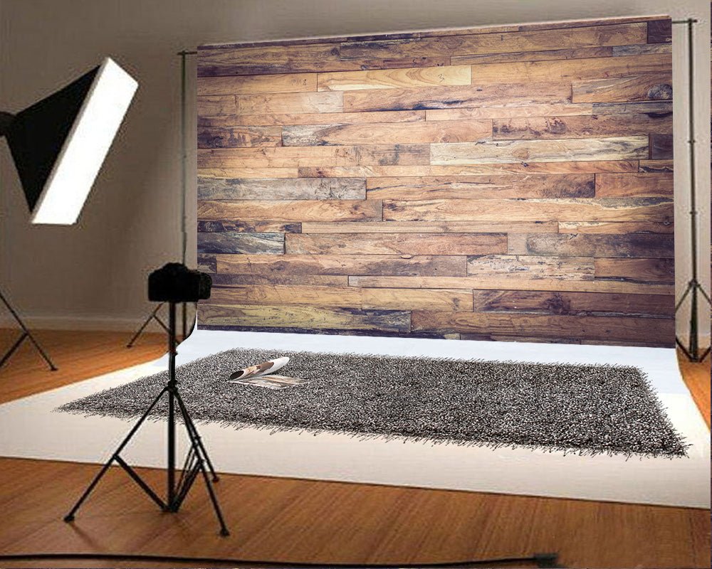 Toile de fond photo en bois brun grain de bois vintage