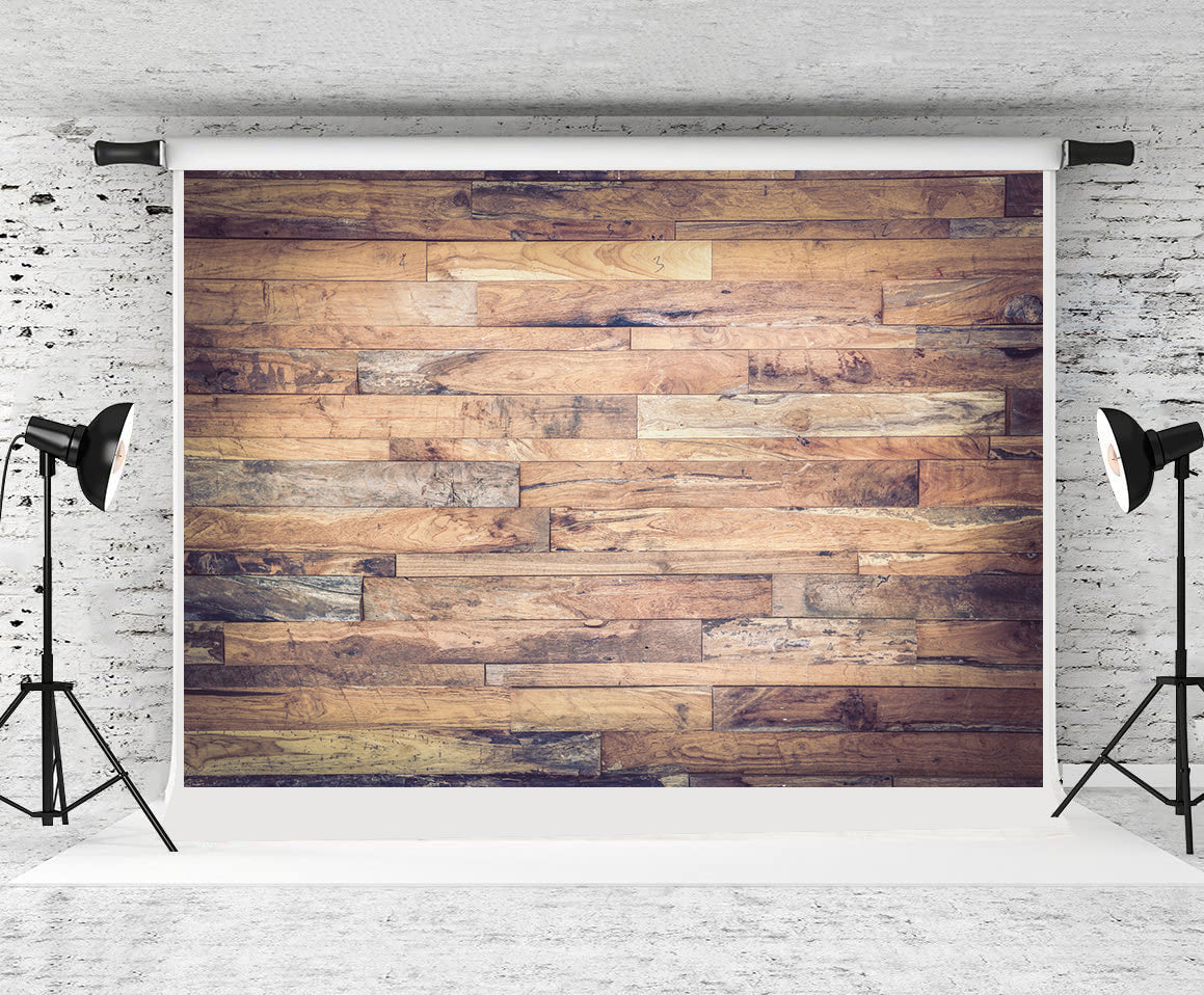 Toile de fond photo en bois brun grain de bois vintage