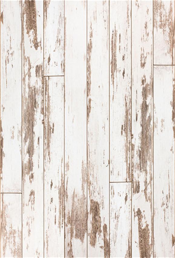 Toile de fond décors en bois vintage blanc et marron pour anniversaire photo de bébé