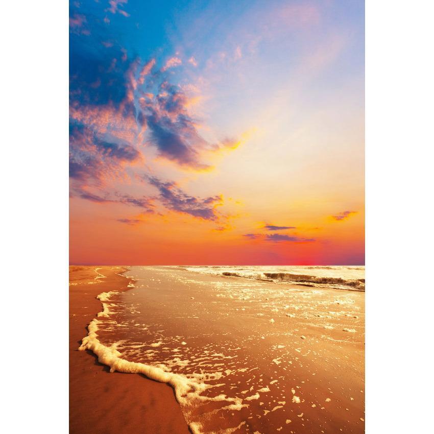 Toile de fond de crépuscule beau bord de mer lueur d'été photographie