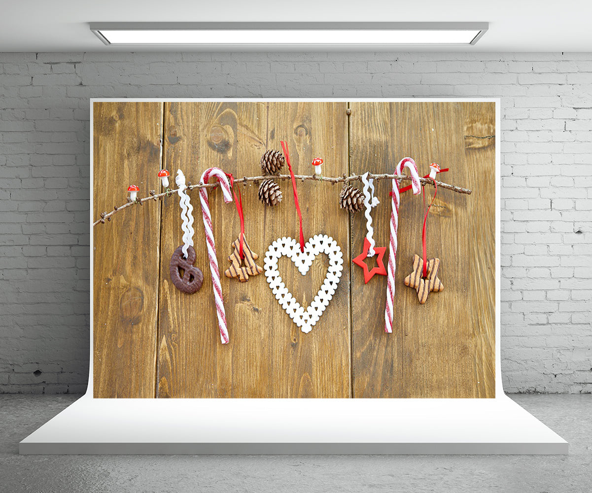 Toile de fond de photographie de Noël fond de photo de mur en bois doux