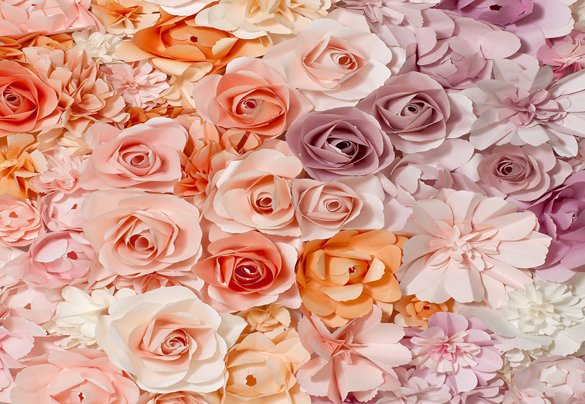 Toile de fond de fleurs roses pour la fête mariage mur floral fête de mariée décoration de portrait studio photographique
