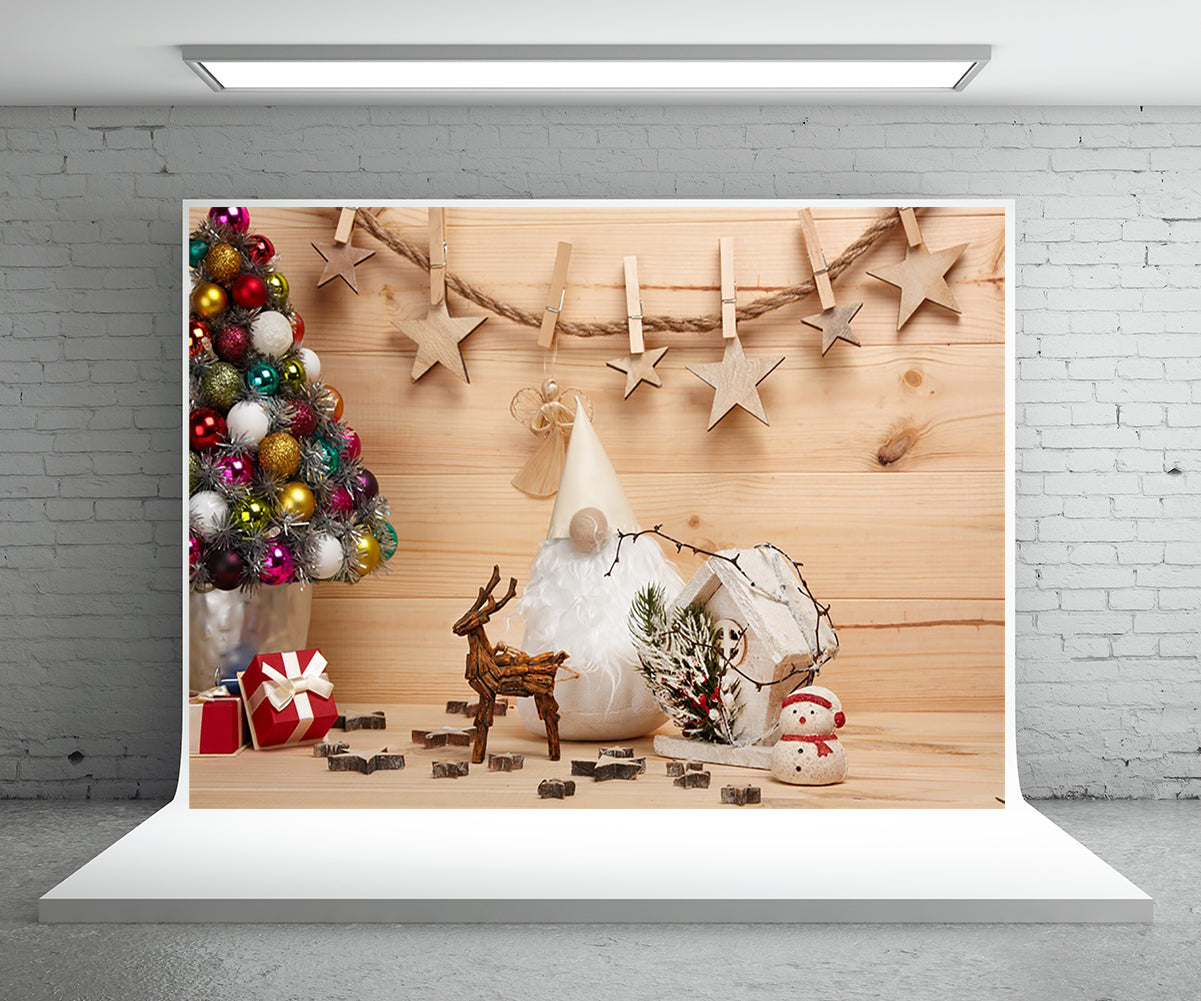 Toile de fond de photographie de Noël pour la décoration intérieure