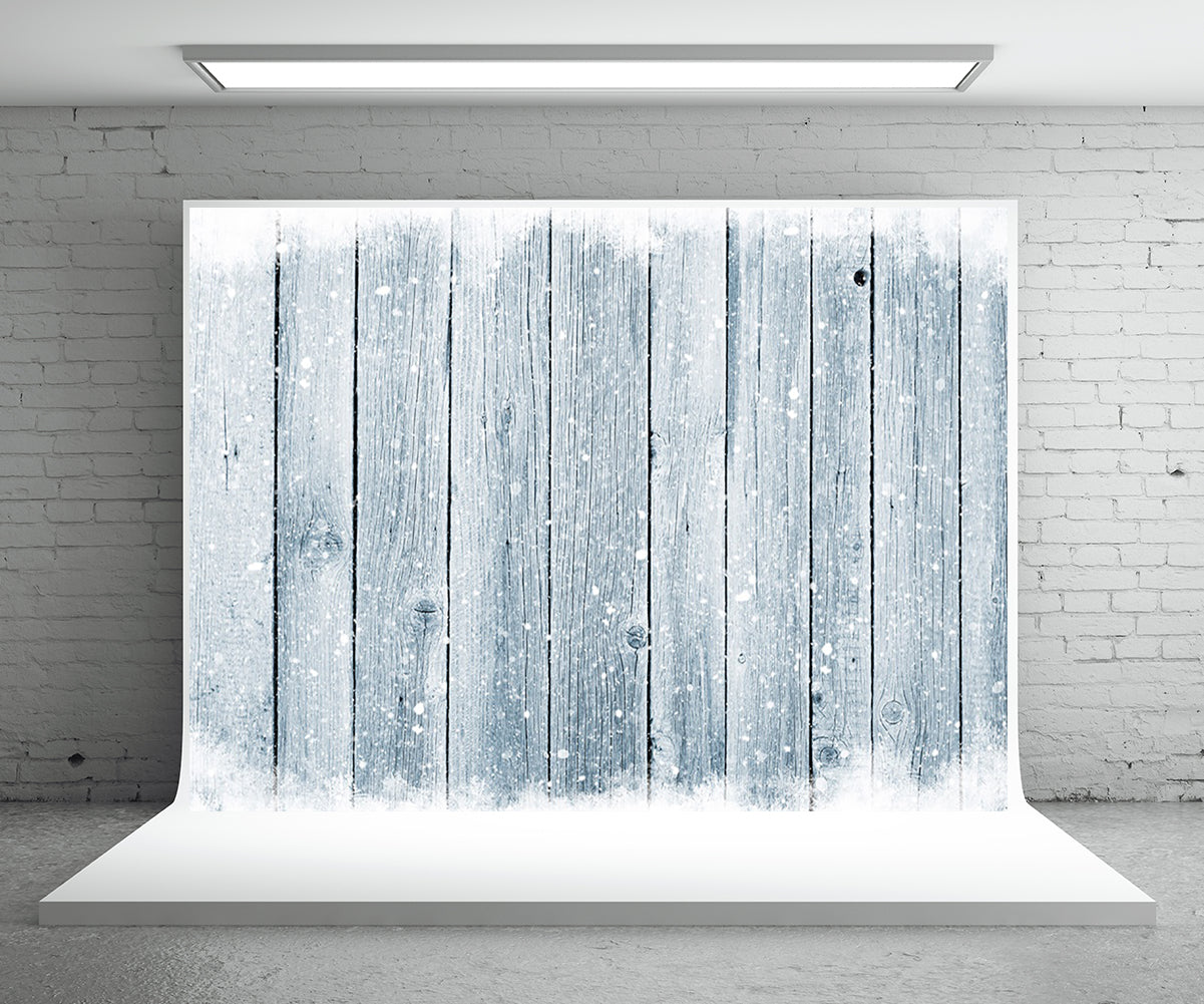 Toile de fond de flocon de neige blanc mur en bois photographie fond de Noël