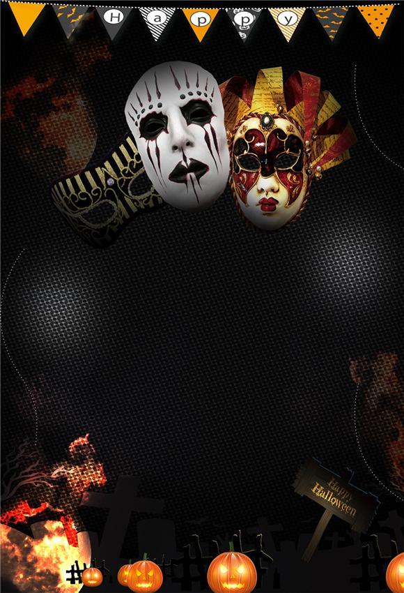 Toile de fond de joyeux Halloween bal masqué pour la fête