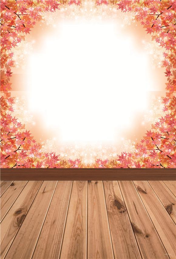 Toile de fond de photographie de feuilles d'érable rouge d'automne