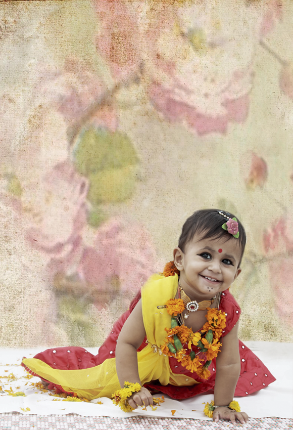 Toile de fond décors de photographie abstraite florale