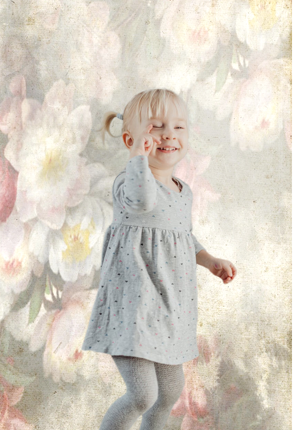 Toile de fond abstraitee de fleurs blanches et roses