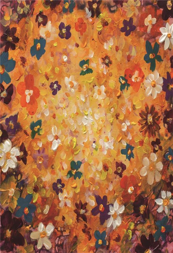 Toile de fond de fleurs de peinture vintage