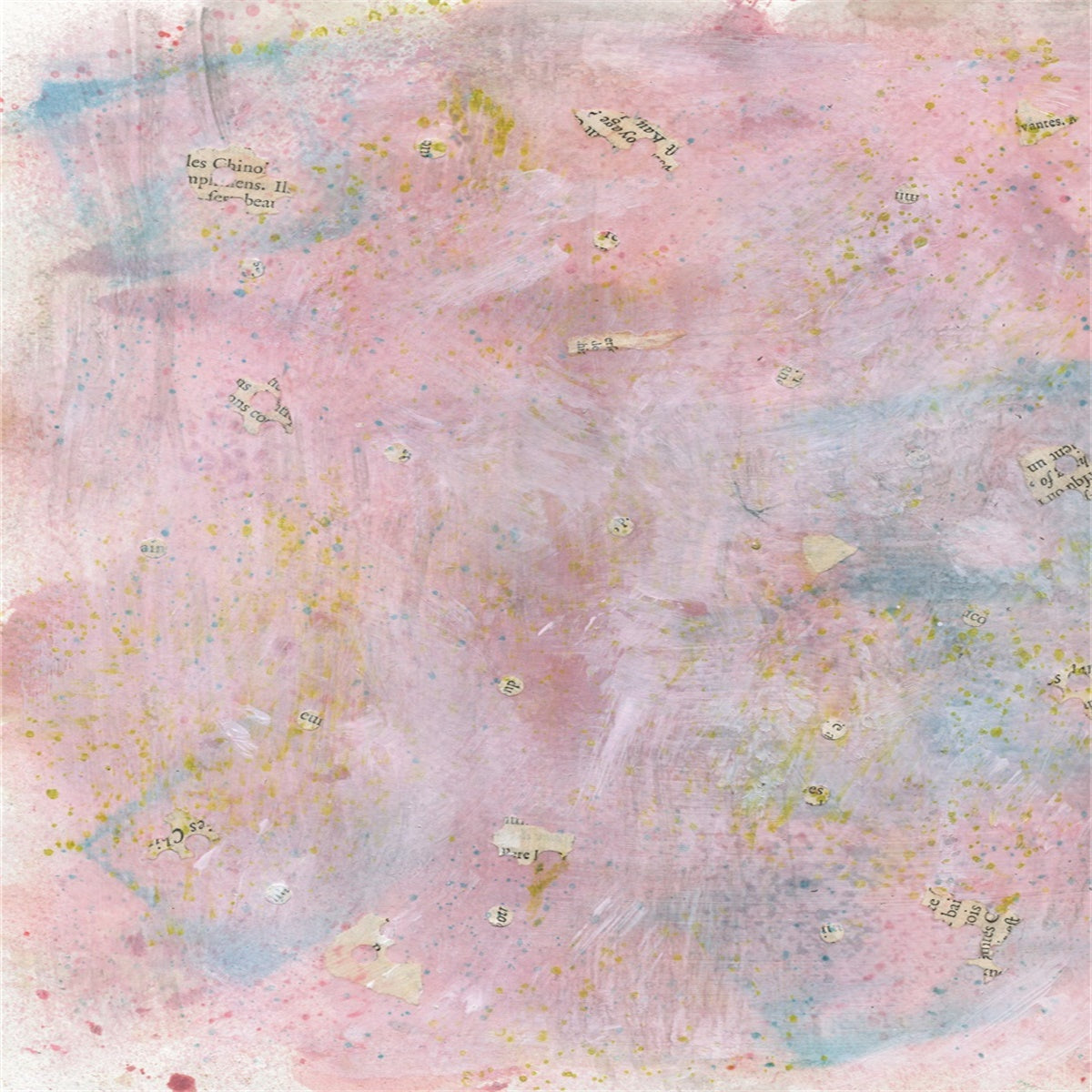 Toile de fond décors de portrait de vieux journaux abstraite roses pour le studio