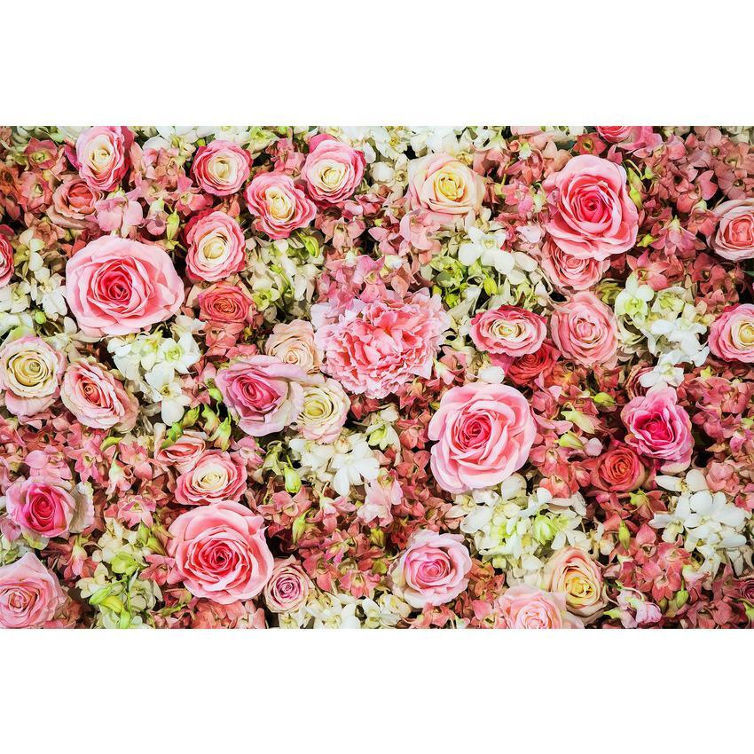 Toile de fond de fleurs flamboyantes colorées imprimées de fleurs pour la photographie