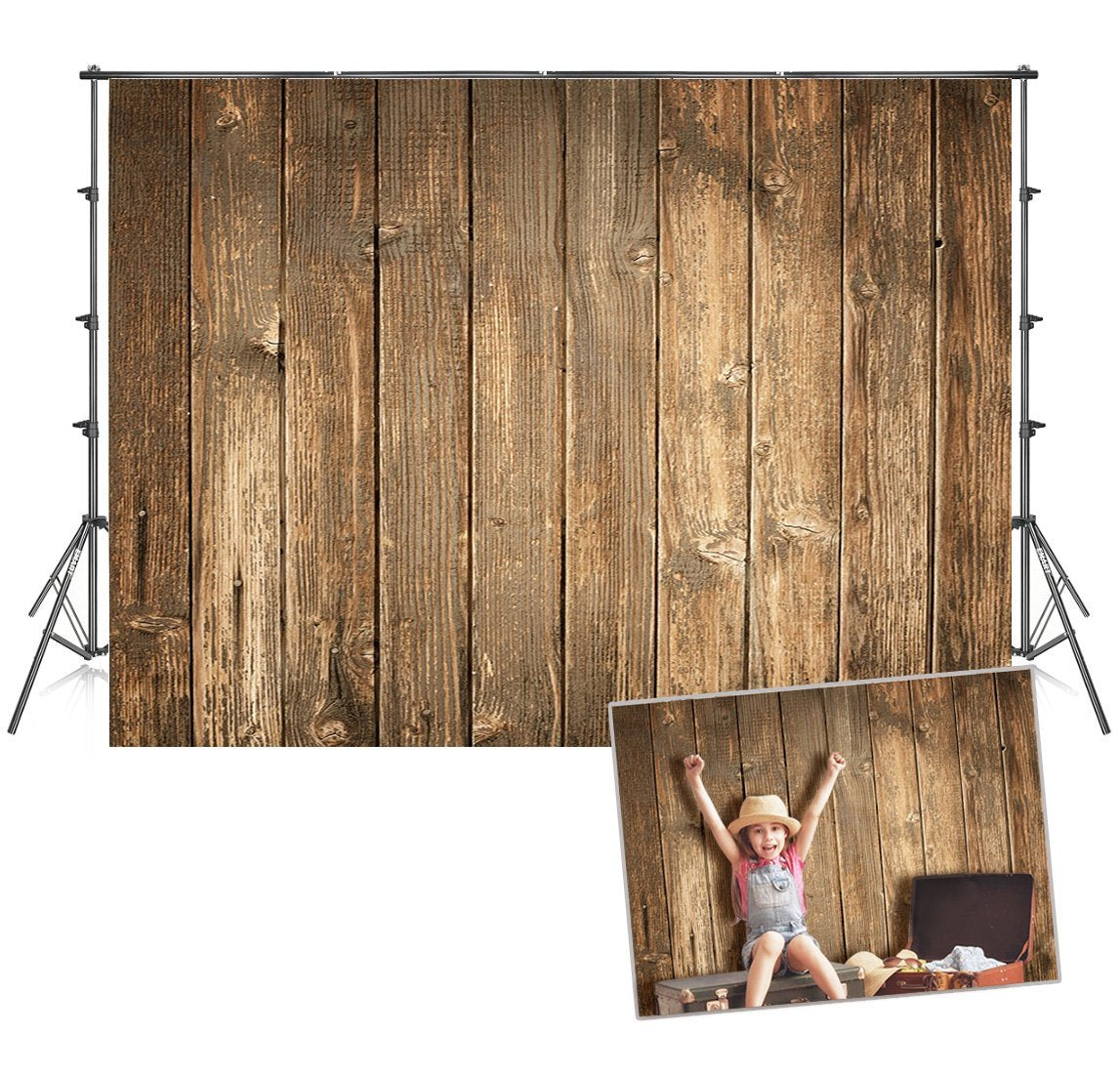 Toile de fond photo anti-rides en bois marron pour la photographie