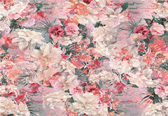 Toile de fond de photomaton de photo de bébé de fleurs roses