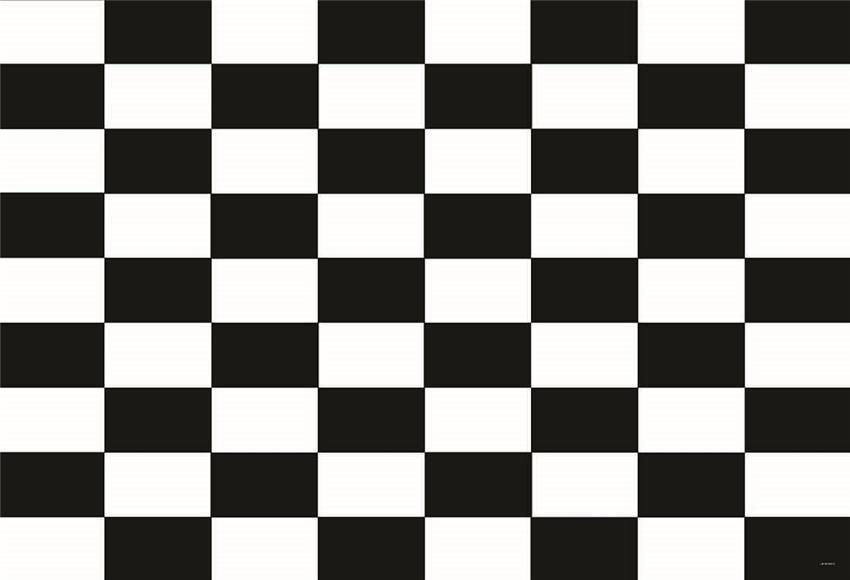 Toile de fond décors de photographie en treillis blanc et noir à rayures