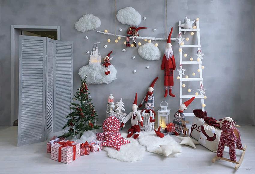 Toile de fond gris de Noël pour la photo
