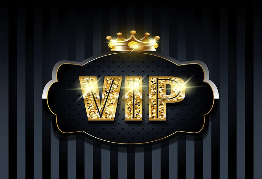 Toile de fond décors de photographie VIP or rayures noires et grises