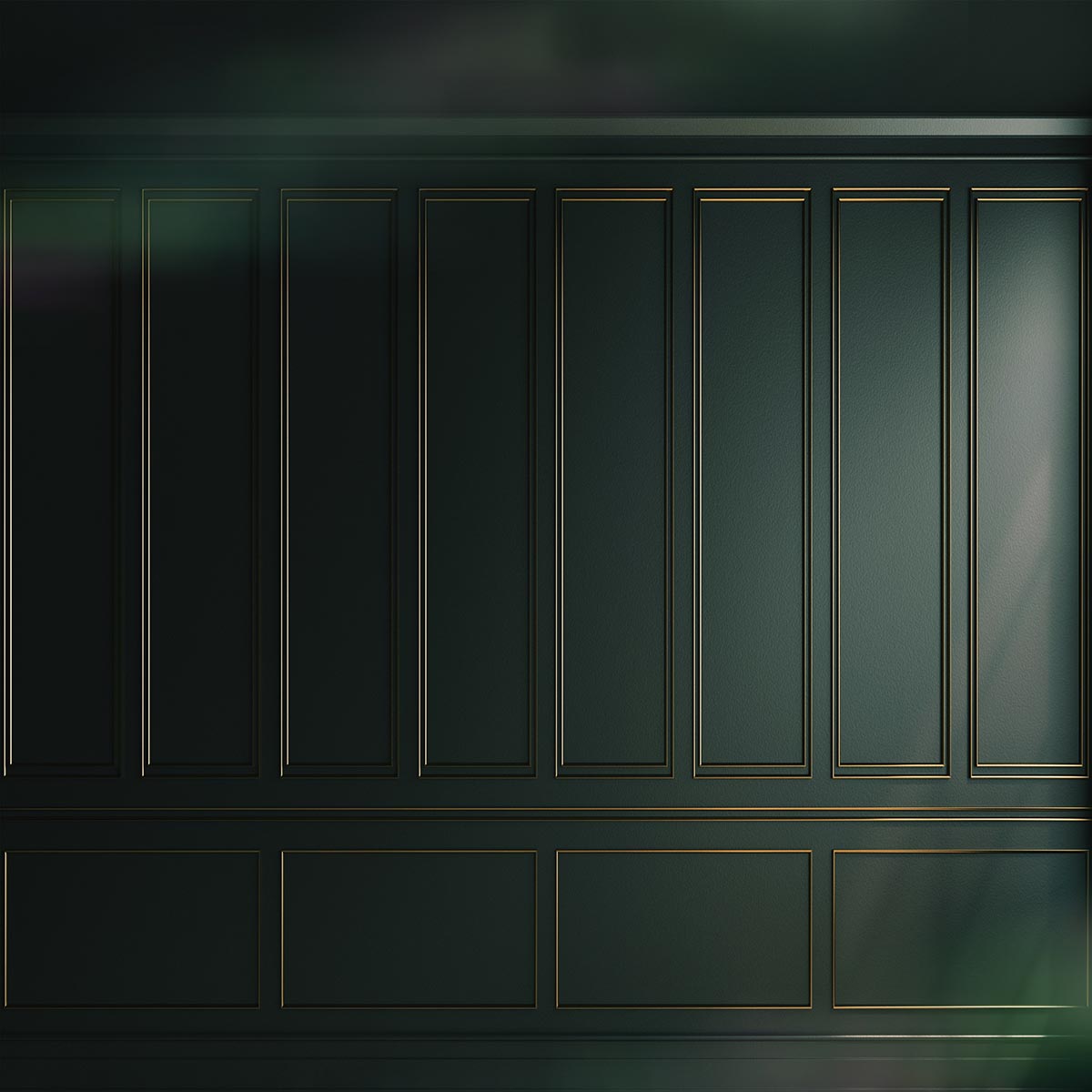 Toile de fond décors de photographie de jante en or vert foncé pour la mariage