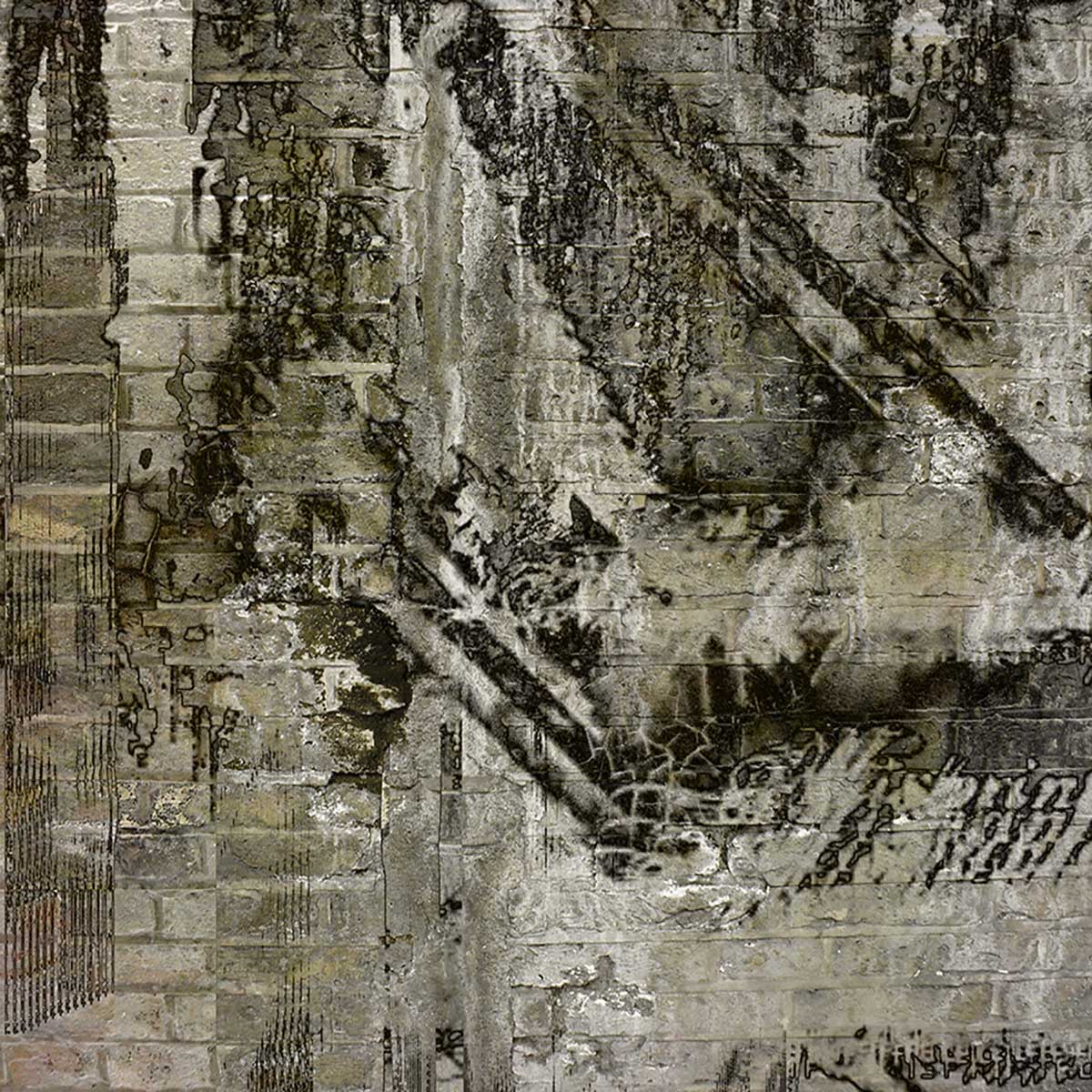 Toile de fond de portrait sombre de mur de briques de graffiti pour les photos