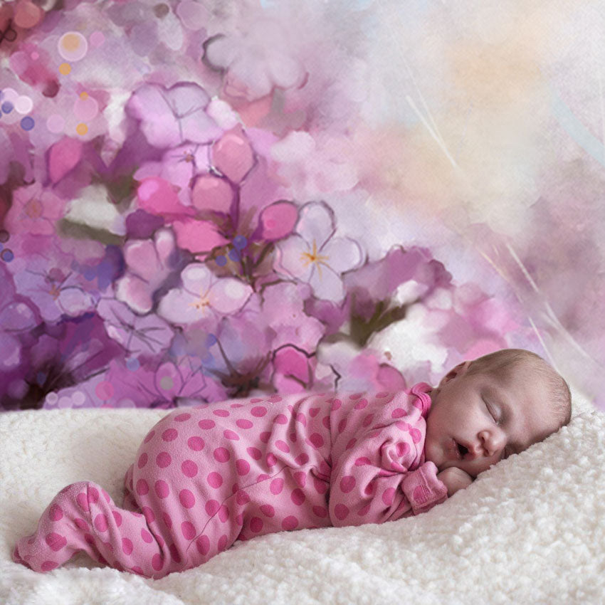 Toile de fond d'aquarelle abstraite peinture rose abricot fleur doux coloré photo SBH0027